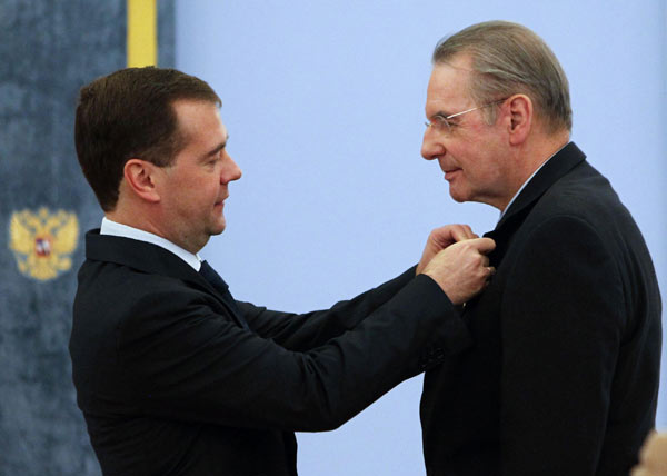 Russian President awards IOC chief Order of Friendship