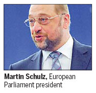 EU's Schulz calls on new leaders to help stabilize euro
