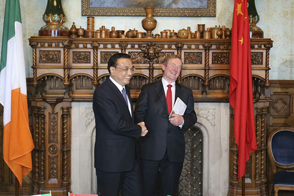 Premier Li, Irish counterpart hold joint press conference