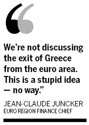 Euro leaders deny Greece may quit euro