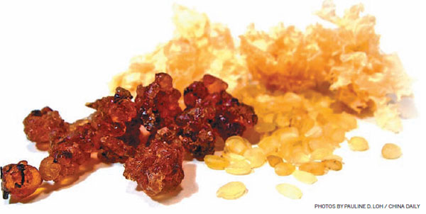 Soap beans, silver ears and peach gum