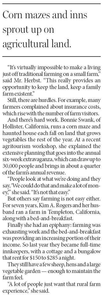 To stay in business, selling the rural life