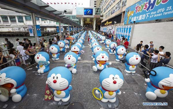 100 Doraemon models exhibited in HK