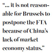 Not too early for Sino-EU free trade talks