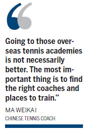 Overseas tennis training not necessary, coach says