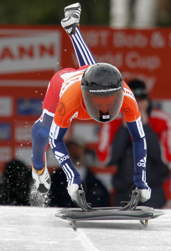 Women athletes compete at Skeleton World Cup