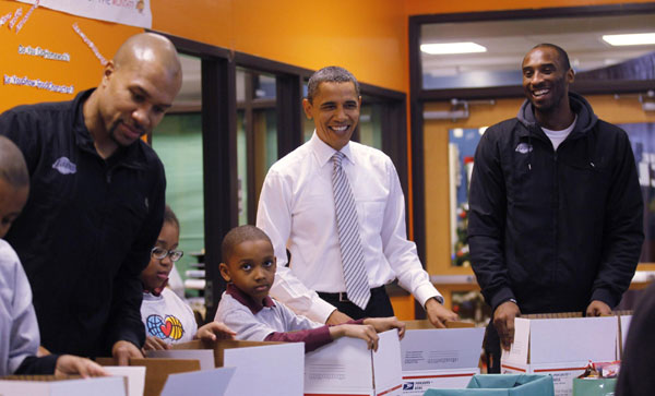 Obama and LA Lakers put care package for needed