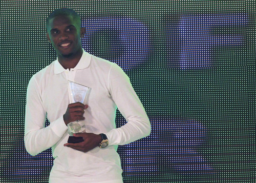 Eto'o claims record fourth African award