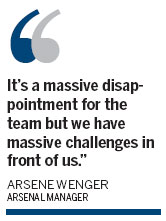 Gunners must bounce back from final shock - Wenger