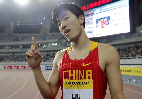 Liu Xiang ends Oliver's winning streak in high hurdles