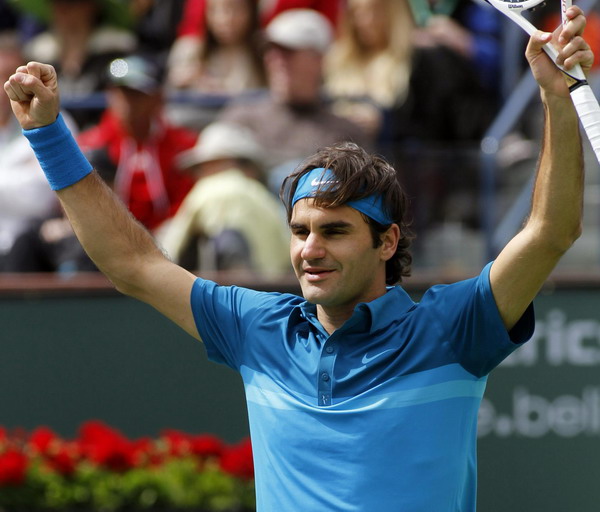 Federer beats Isner to win Indian Wells