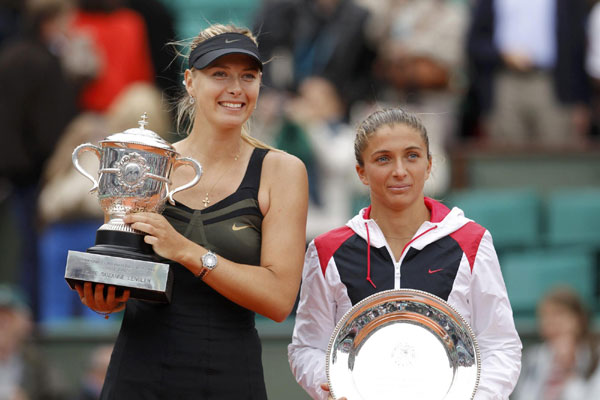 Sharapova crowned queen of Roland Garros