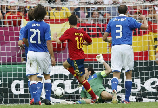 Spain held 1-1 tie with Italy