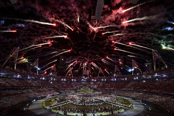 Kaleidoscopic pageant sets London Games rolling