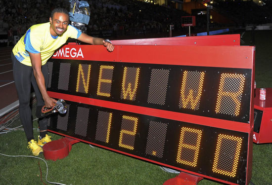 Merritt sets hurdles world record