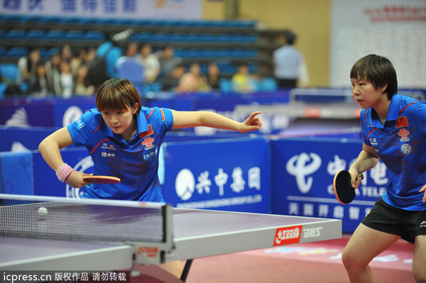 Chinese star's sister wins bronze at table tennis worlds