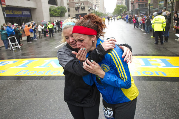 Runners complete Boston Marathon to honor victims