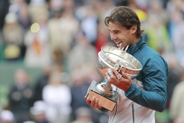 Nadal beats Ferrer for record 8th French Open win