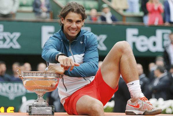 Nadal beats Ferrer for record 8th French Open win