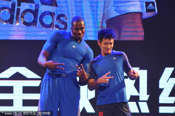 Dwight Howard, Kai Ko promote fitness in Beijing