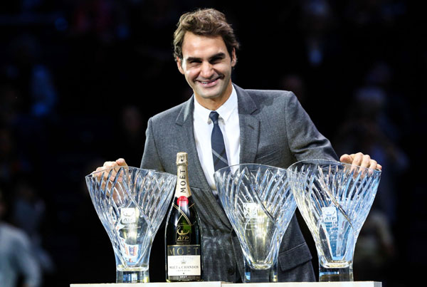 Roger Federer scoops three awards in ATP final