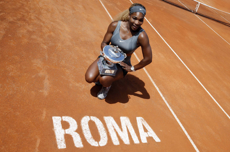 Djokovic, Serena Williams take Italian Open titles