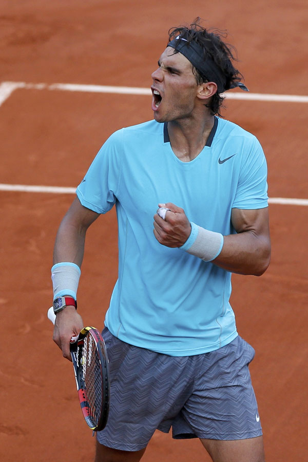 Claycourt machine Nadal reaches cloud nine in Paris
