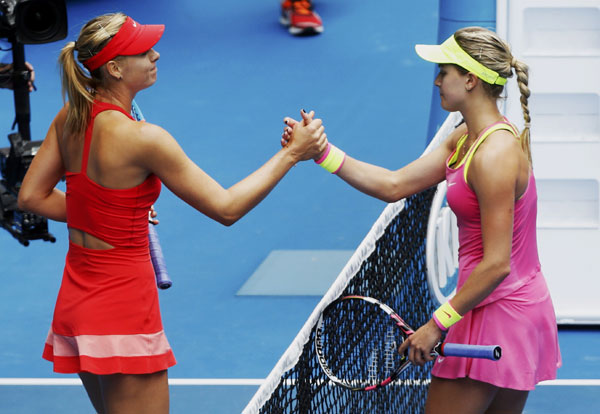 Sharapova defeats Bouchard to reach Australian Open semis