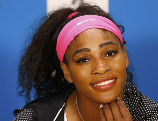 Serena poses for championship photo call
