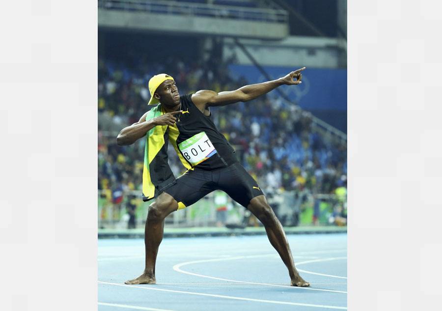Bolt's hat-trick proves he is the king on track