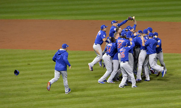 Chicago Cubs win baseball World Series for first time since 1908