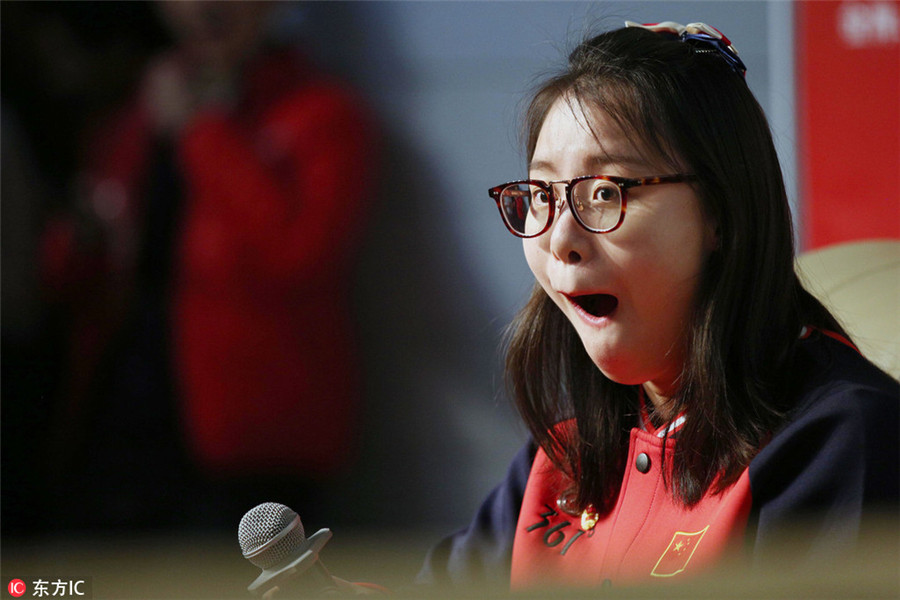 Swimmer Fu's facial expressions light up her college