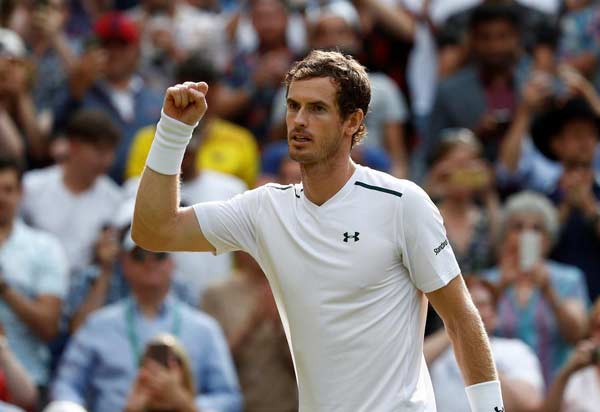 Federer and Murray reach Wimbledon quarterfinals