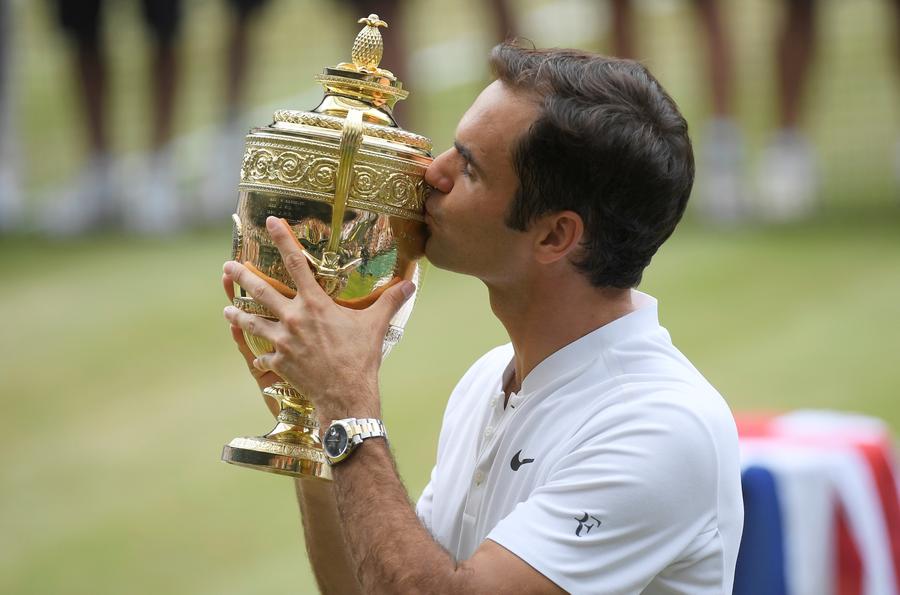 Federer gets record 8th Wimbledon title and 19th grand slam trophy