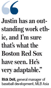 Justin time: BoSox tap Chinese talent