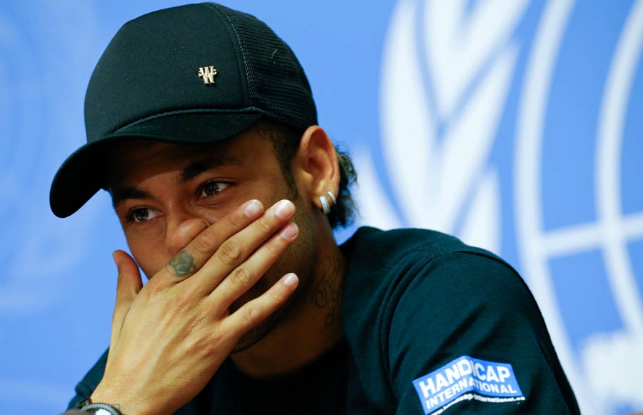 Neymar kicks off as Ambassador for Handicap International