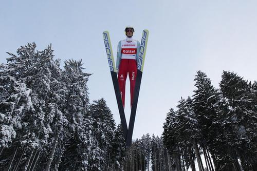 Practice session of ski jumping World Cup competition