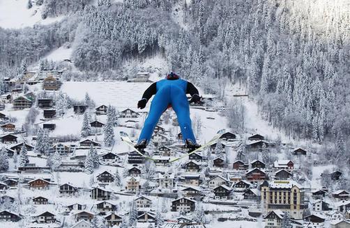 Practice session of ski jumping World Cup competition