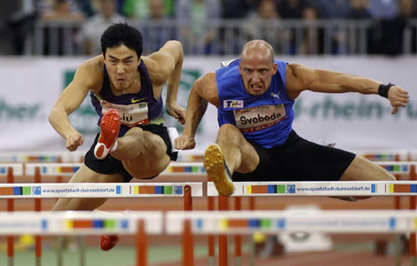 Liu Xiang is third in Dusseldorf indoor 60m hurdles