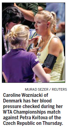 World No 1 Wozniacki crashes out