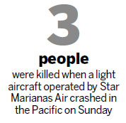 Chinese tourists killed in Pacific air accident