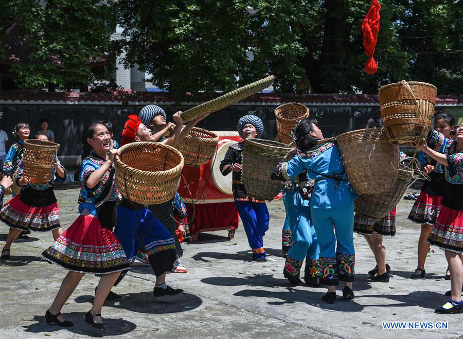 Villagers of Miao ethic group celebrate traditional festival in Guizhou