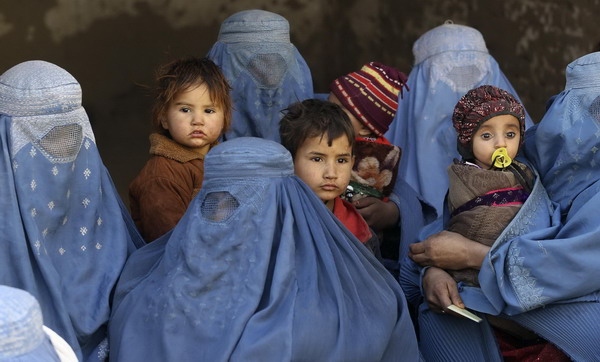 Relief supplies distribution in Afghanistan