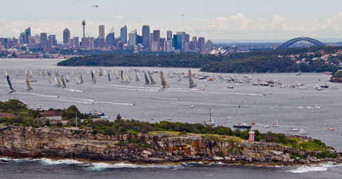 Yacht race in Sydney Harbour