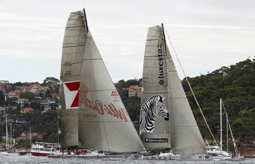 Yacht race in Sydney Harbour