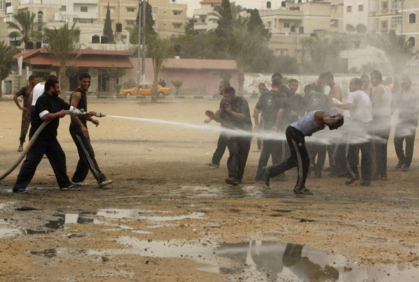 Hamas forces' training in Gaza City