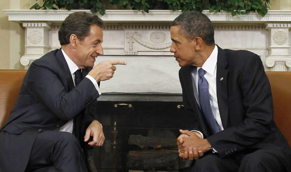 US, French presidents show solidarity and friendship