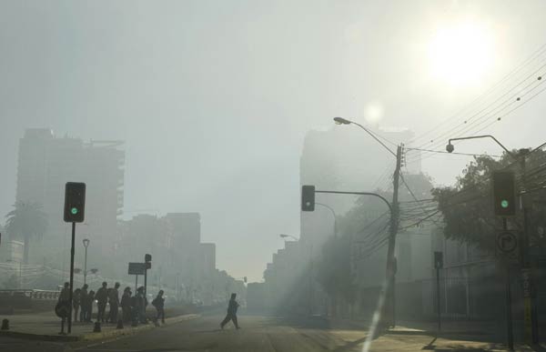 Forest fire ravages Santiago city
