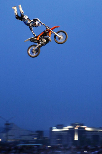 Red Bull Moto and BMX freestyle show in Russia
