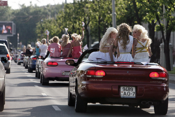 Blondes on parade take over Minsk